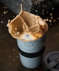 Kaffee-To-Go Porzellan Becher, 400 ml - Nachhaltig, wertig und funktional! In BETON-OPTIK - Kumaio™ Selecto