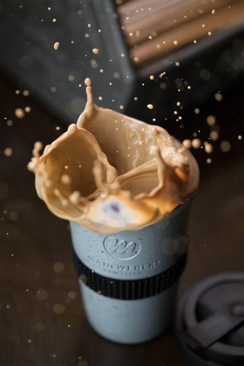 Kaffee-To-Go Porzellan Becher, 400 ml - Nachhaltig, wertig und funktional! In MATT SCHWARZ - Kumaio™ Selecto