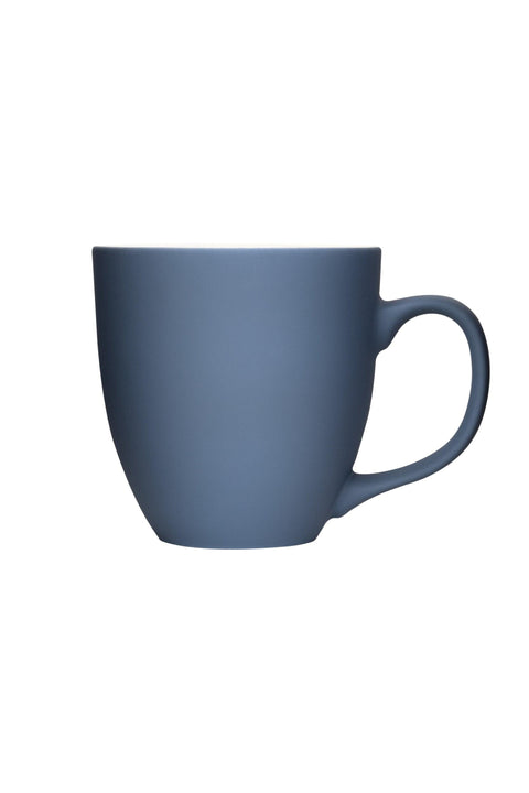 Großer Porzellan-Kaffeebecher mit matter Soft-Touch Oberfläche, 450 ml - Die Tasse für jeden Tag! In MATT BLAU - Kumaio™ Selecto