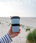 Kaffee-To-Go Porzellan Becher, 400 ml - Nachhaltig, wertig und funktional! In MATT SCHWARZ - Kumaio™ Selecto